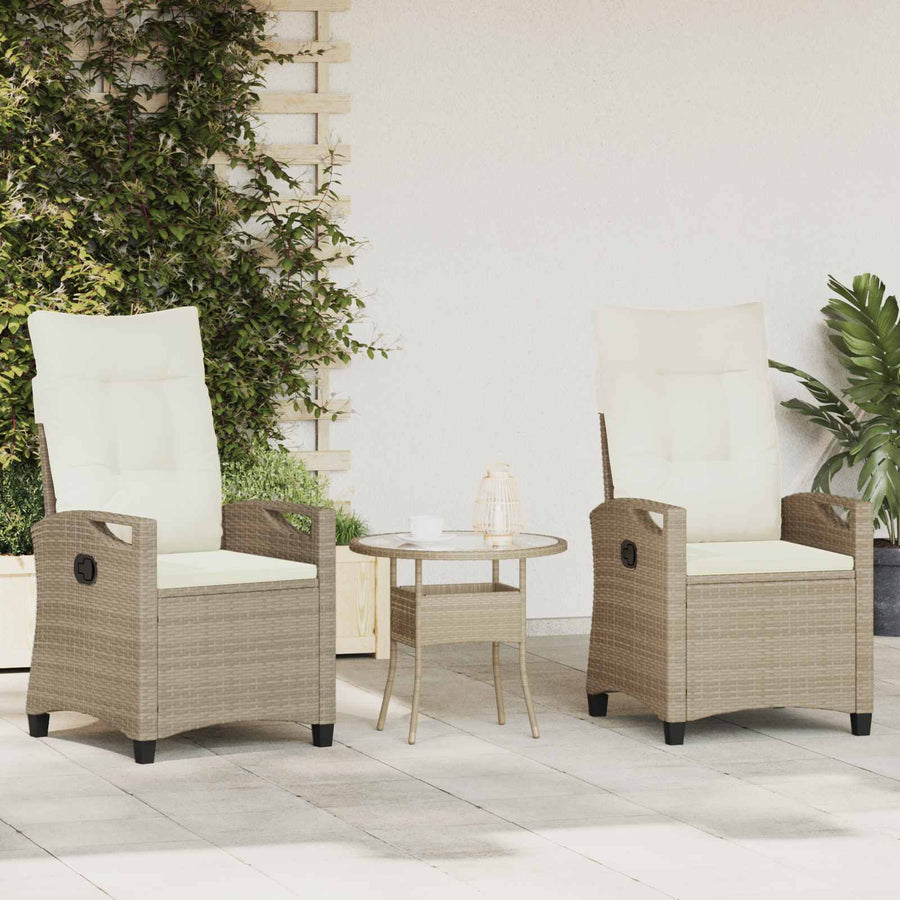 Tuinstoel 2 pcs Beige en Crème 56 x 60 x 112 cm