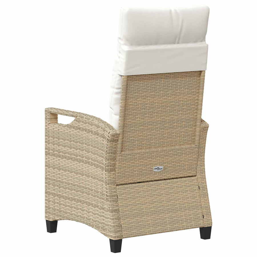 Tuinstoel 2 pcs Beige en Crème 56 x 60 x 112 cm