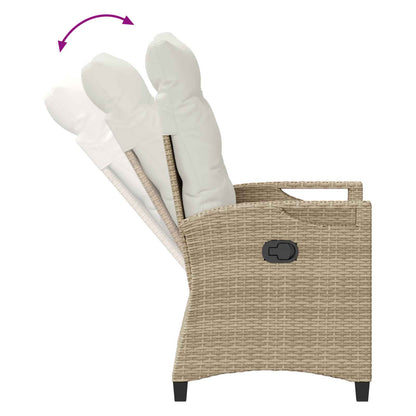 Tuinstoel 2 pcs Beige en Crème 56 x 60 x 112 cm