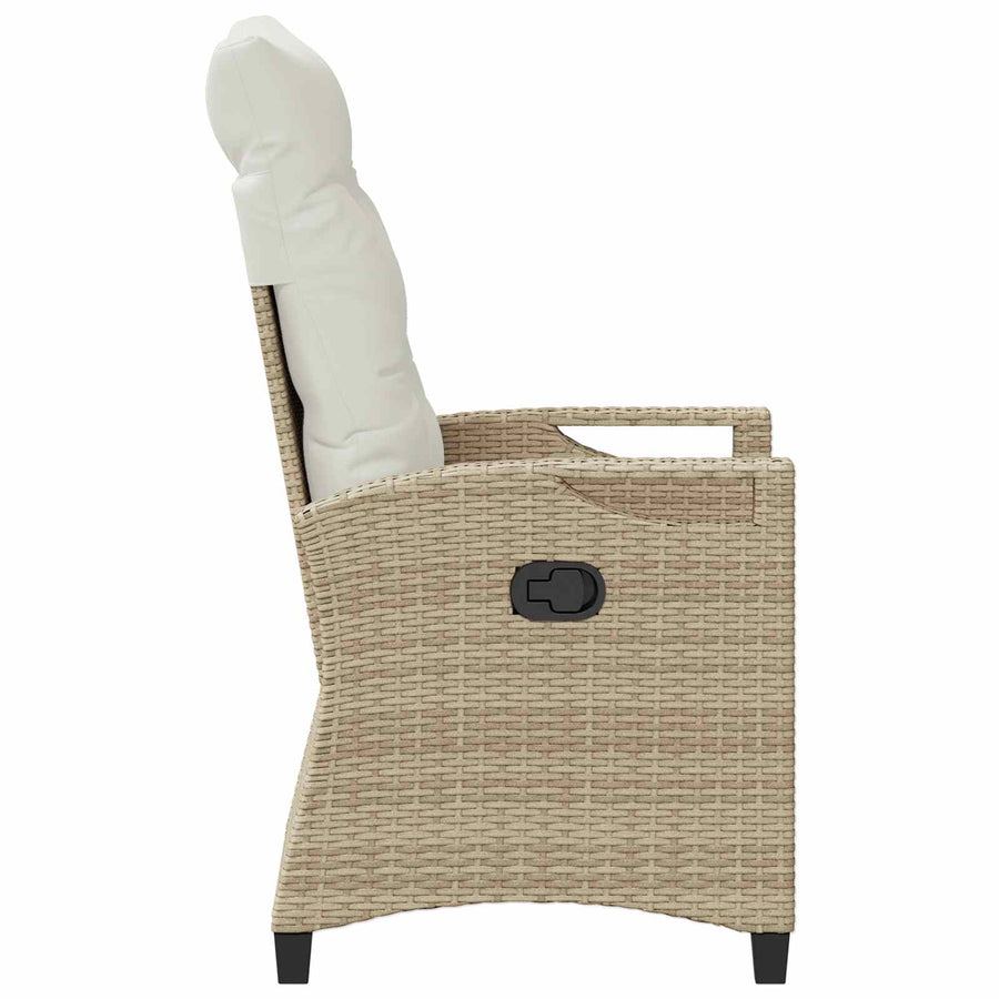 Tuinstoel 2 pcs Beige en Crème 56 x 60 x 112 cm