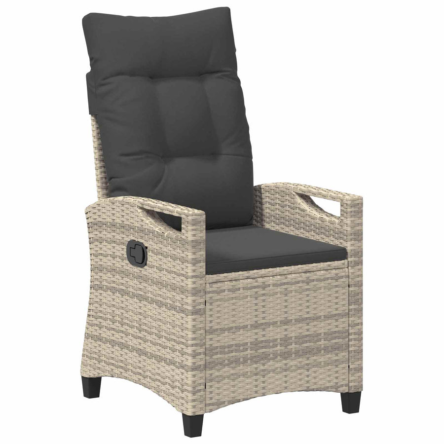 Tuinstoel 2 pcs Licht Grijs en Donker Grijs 56 x 60 x 112 cm