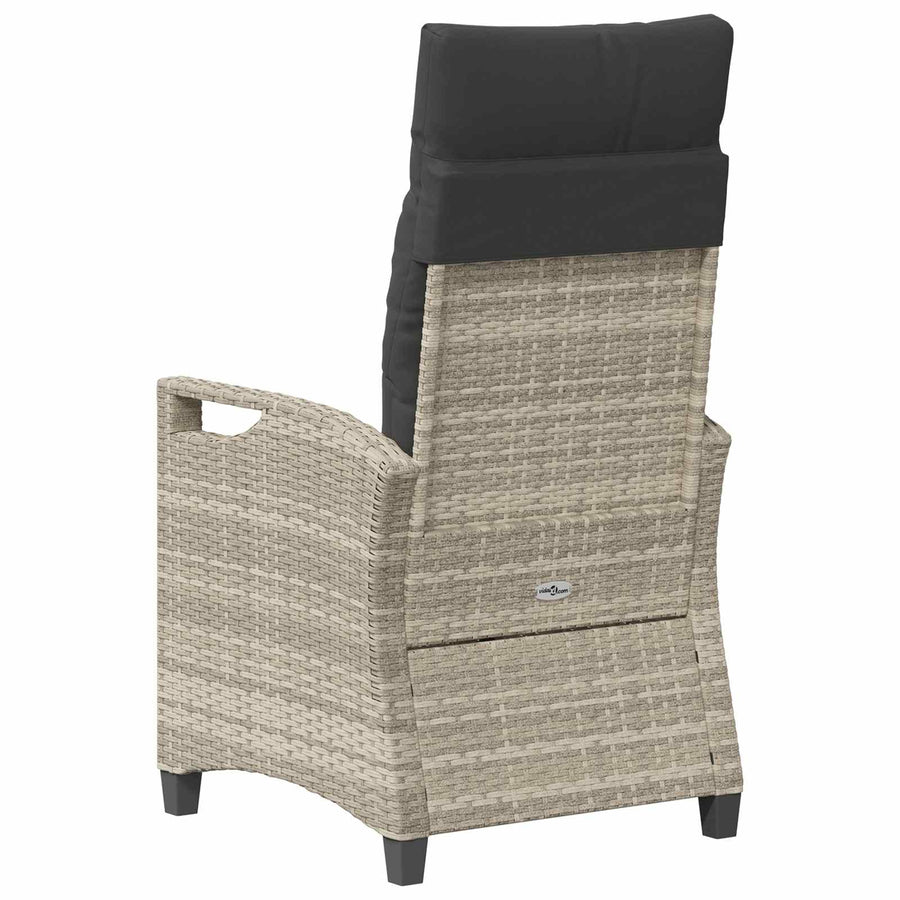 Tuinstoel 2 pcs Licht Grijs en Donker Grijs 56 x 60 x 112 cm