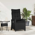 Adjustable Garden Chair Black 56 x 60 x 112 cm polyrattan