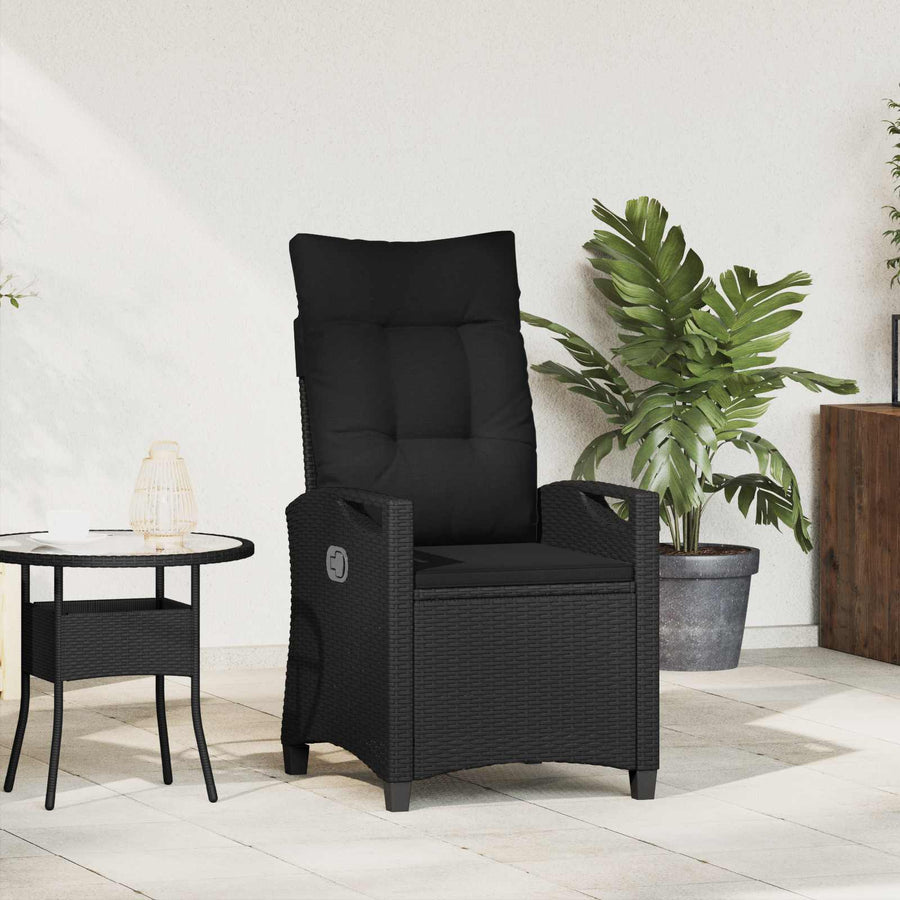 Recliner Tuinstoelen Zwart 56 x 60 x 112 cm Staal en Polyester
