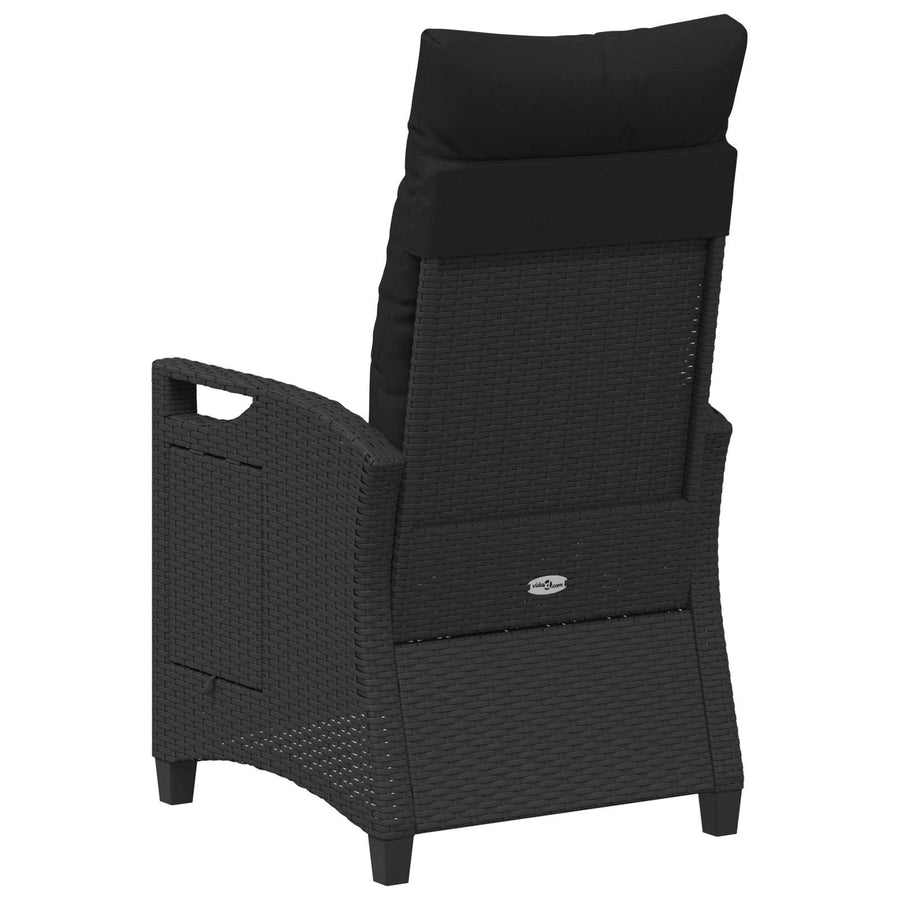 Recliner Tuinstoelen Zwart 56 x 60 x 112 cm Staal en Polyester