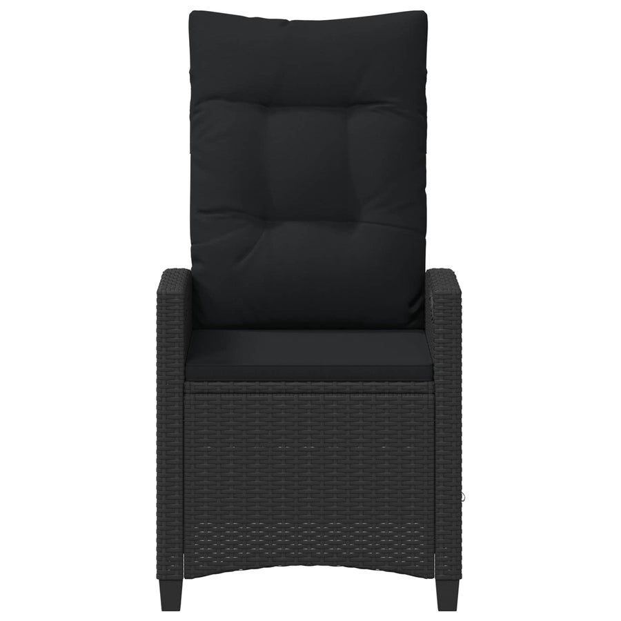 Recliner Tuinstoelen Zwart 56 x 60 x 112 cm Staal en Polyester