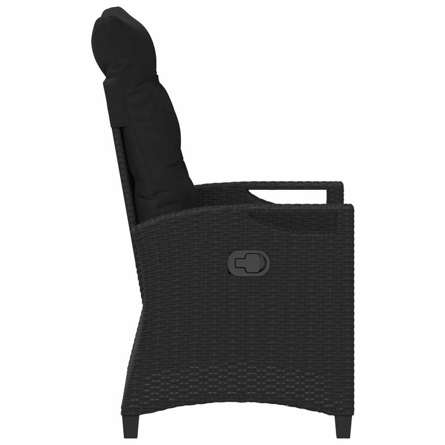 Recliner Tuinstoelen Zwart 56 x 60 x 112 cm Staal en Polyester