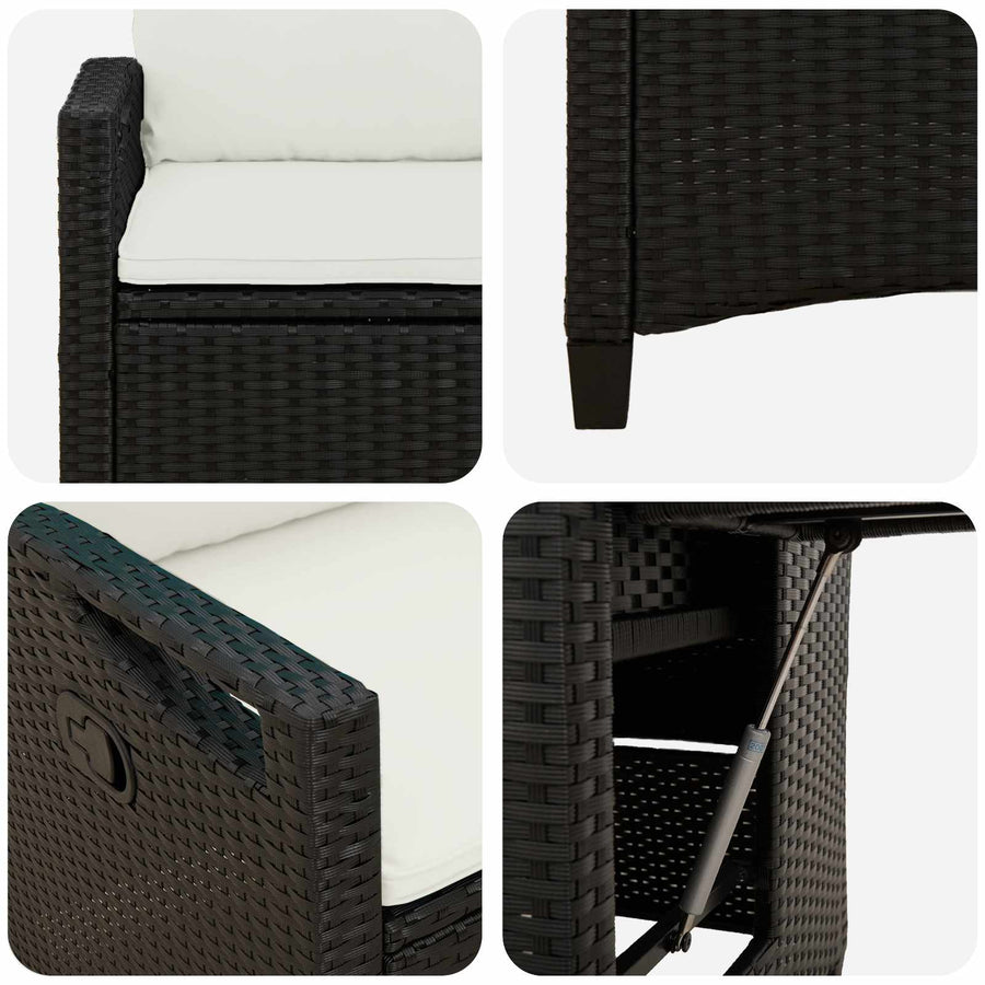 Recliner Tuinstoelen 56 x 60 x 112 cm staal