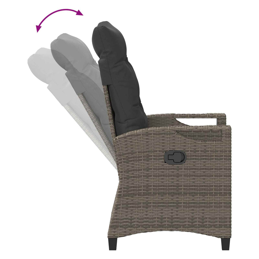 Recliner Tuinstoelen 56 x 60 x 112 cm staal