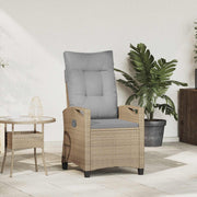 Tuinstoel verstelbaar beige lichtgrijs 56x60x112 cm