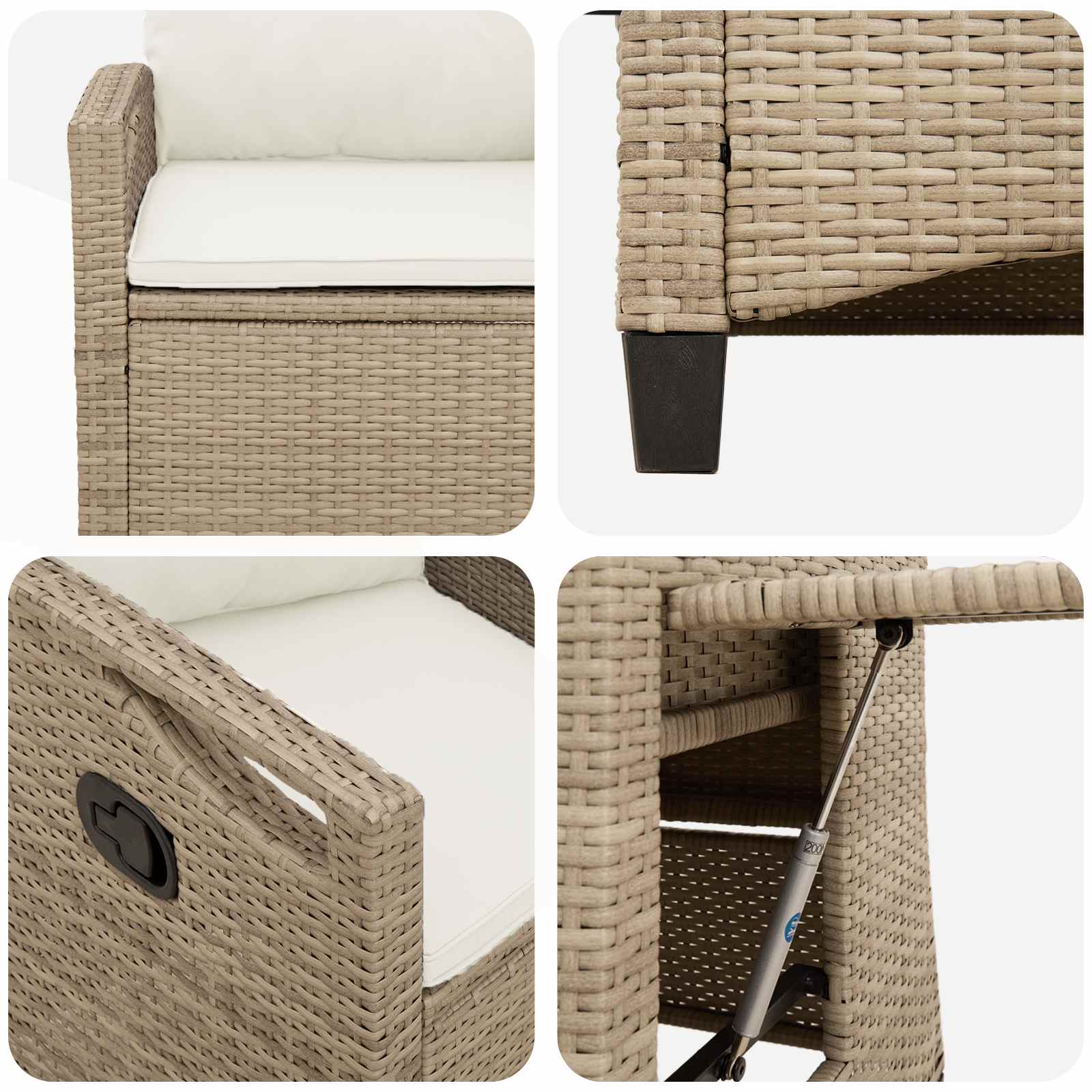 Recliner Tuinstoelen 56 x 60 x 112 cm staal
