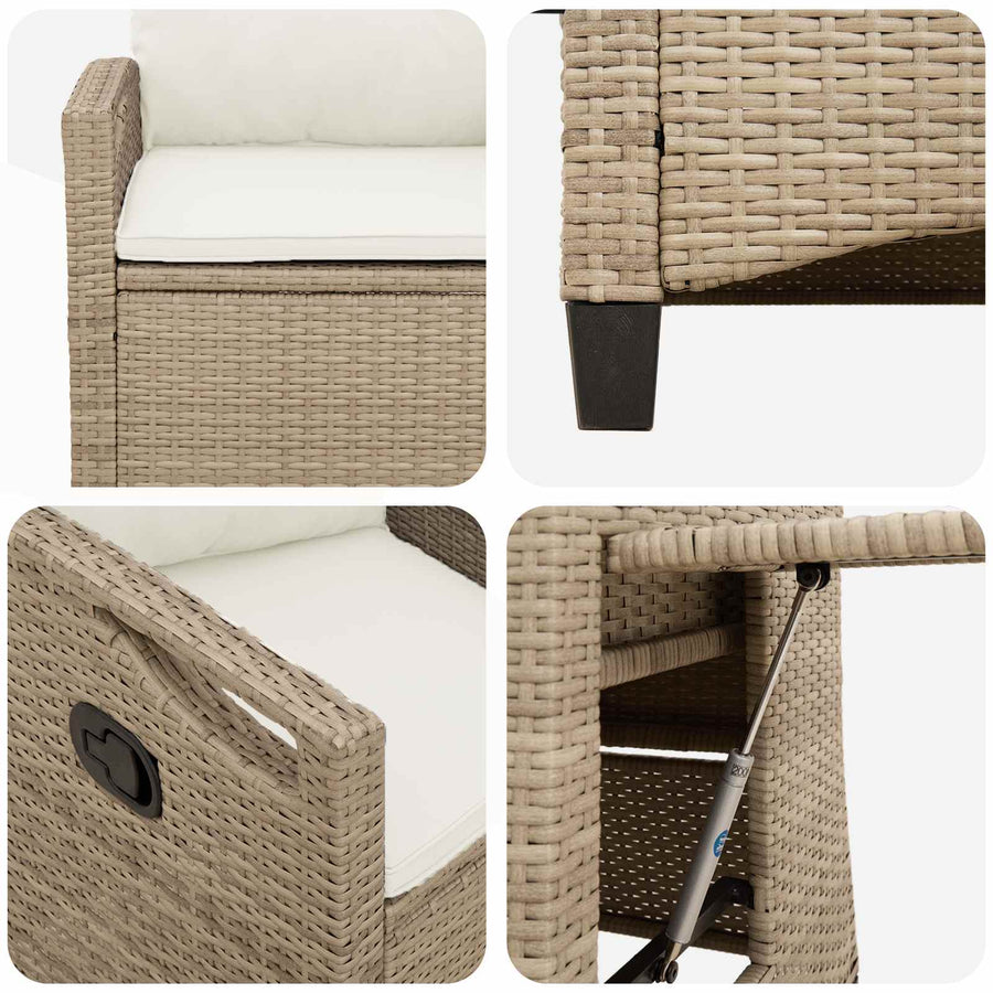 Recliner Tuinstoelen 56 x 60 x 112 cm staal