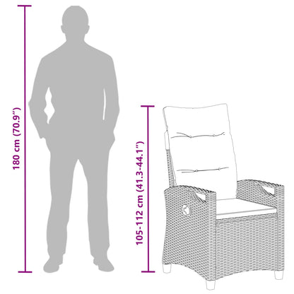 Recliner Tuinstoelen 56 x 60 x 112 cm staal
