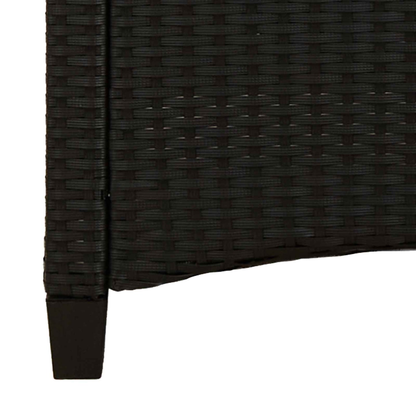Tuinbank met kussen Zwart 105 x 60 x 112 cm Staal en Polyester