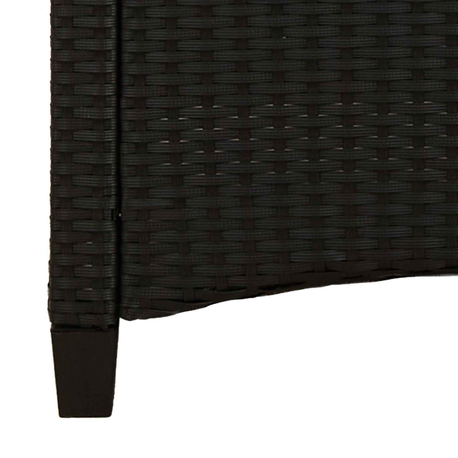 Tuinbank met kussen Zwart 105 x 60 x 112 cm Staal en Polyester