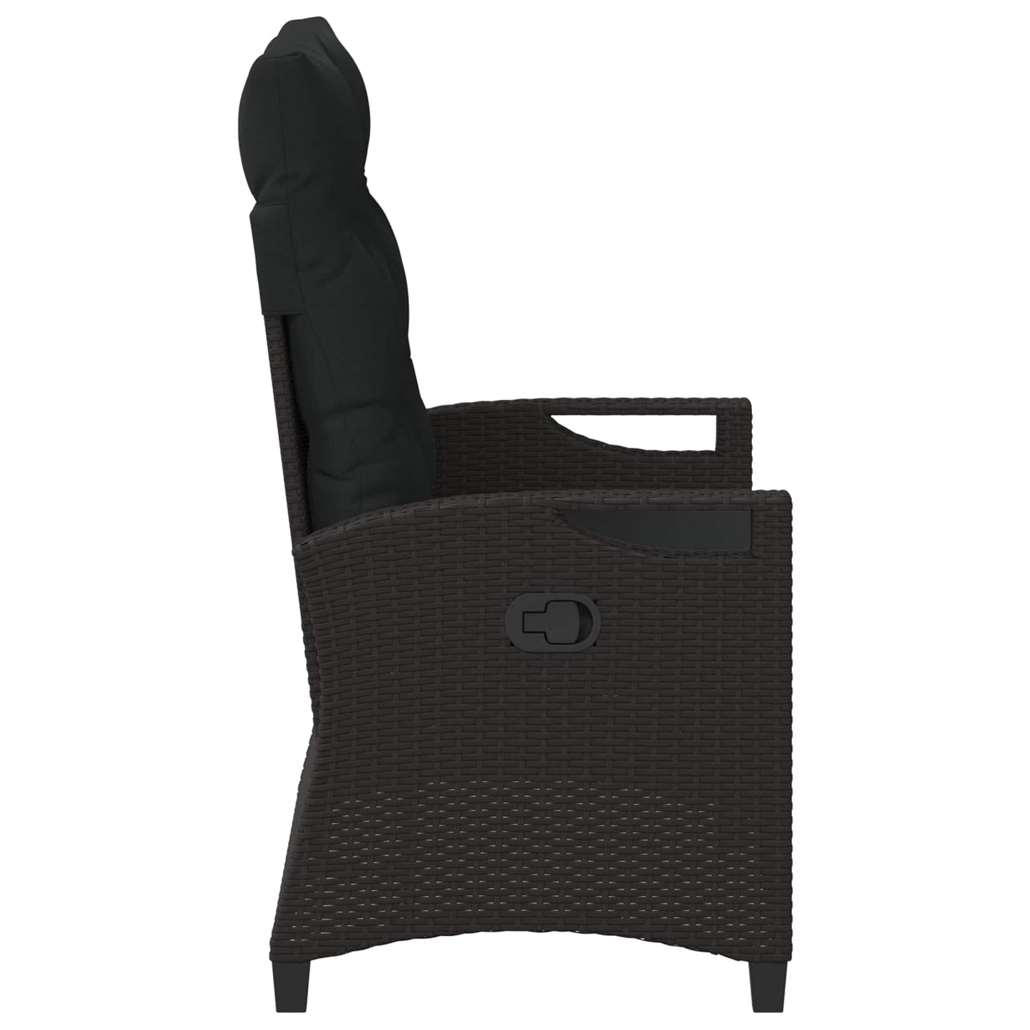 Tuinbank met kussen Zwart 105 x 60 x 112 cm Staal en Polyester