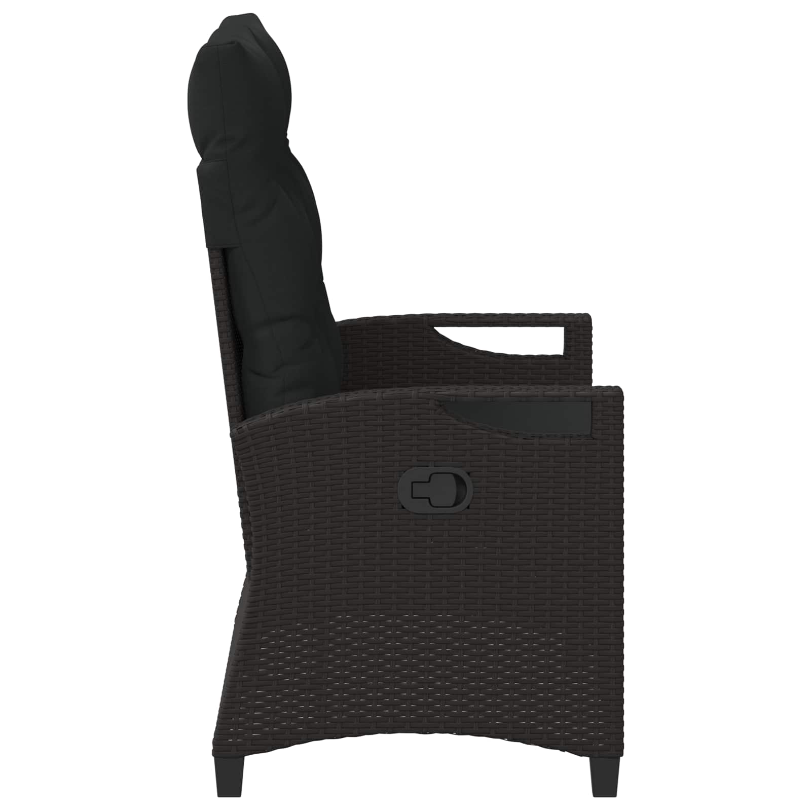 Tuinbank met kussen Zwart 105 x 60 x 112 cm Staal en Polyester