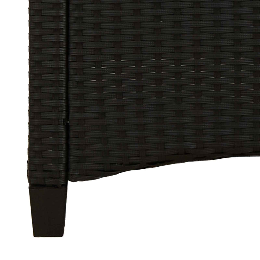 Tuinbank Zwart en Crème 105 x 60 x 112 cm Staal en Polyester