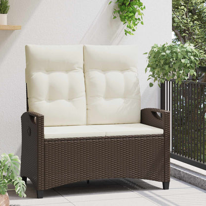 Tuinbank Bruin en Crème 105 x 60 x 112 cm Staal en Polyester