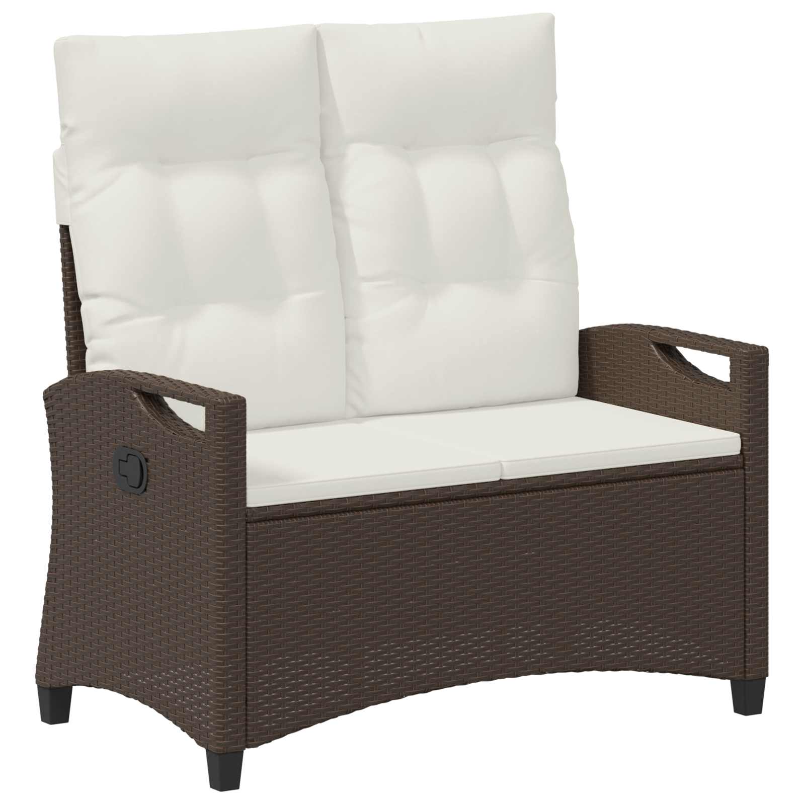 Tuinbank Bruin en Crème 105 x 60 x 112 cm Staal en Polyester