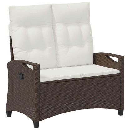 Tuinbank Bruin en Crème 105 x 60 x 112 cm Staal en Polyester