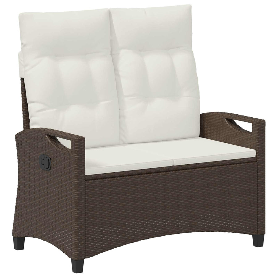 Tuinbank Bruin en Crème 105 x 60 x 112 cm Staal en Polyester
