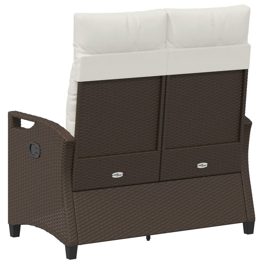 Tuinbank Bruin en Crème 105 x 60 x 112 cm Staal en Polyester