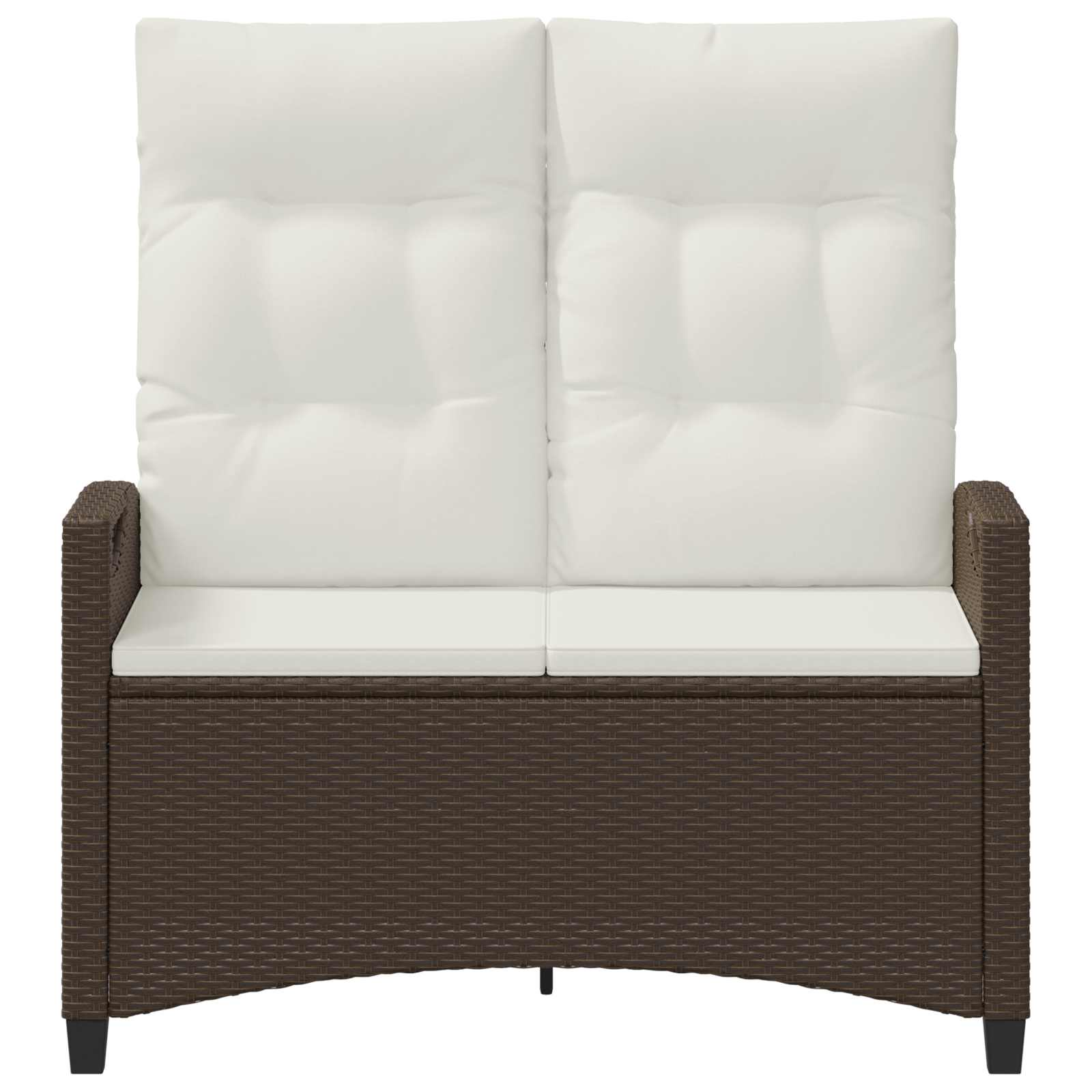 Tuinbank Bruin en Crème 105 x 60 x 112 cm Staal en Polyester