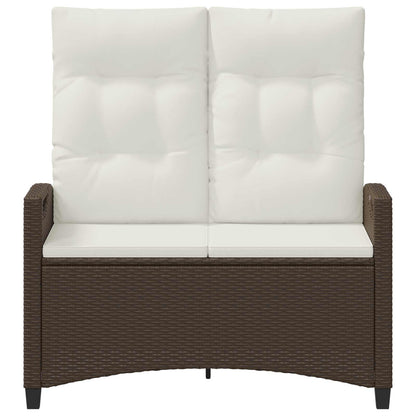 Tuinbank Bruin en Crème 105 x 60 x 112 cm Staal en Polyester