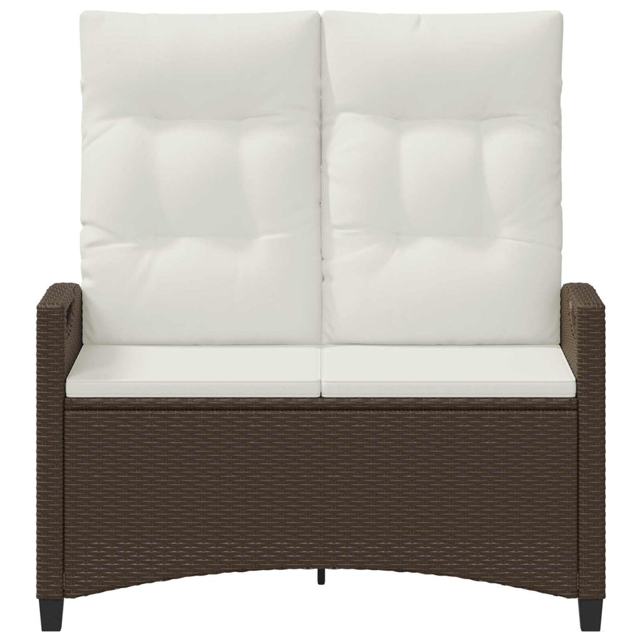 Tuinbank Bruin en Crème 105 x 60 x 112 cm Staal en Polyester