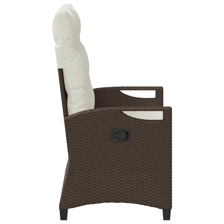 Tuinbank Bruin en Crème 105 x 60 x 112 cm Staal en Polyester