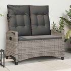 Garden Bench with Cushion Grey and Dark Grey 105 x 60 x 112 cm