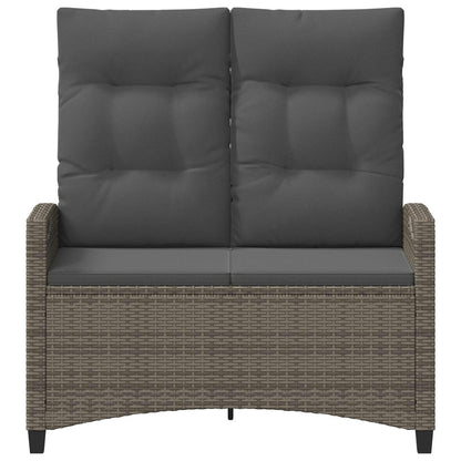 Tuinbank met kussen Grijs en Donkergrijs 105 x 60 x 112 cm