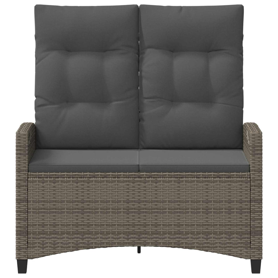 Tuinbank met kussen Grijs en Donkergrijs 105 x 60 x 112 cm