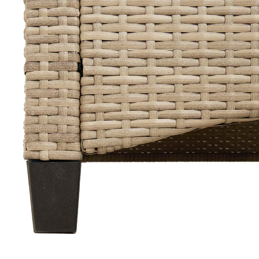 Tuinbank met kussen Beige en Licht Grijs 105 x 60 x 112 cm