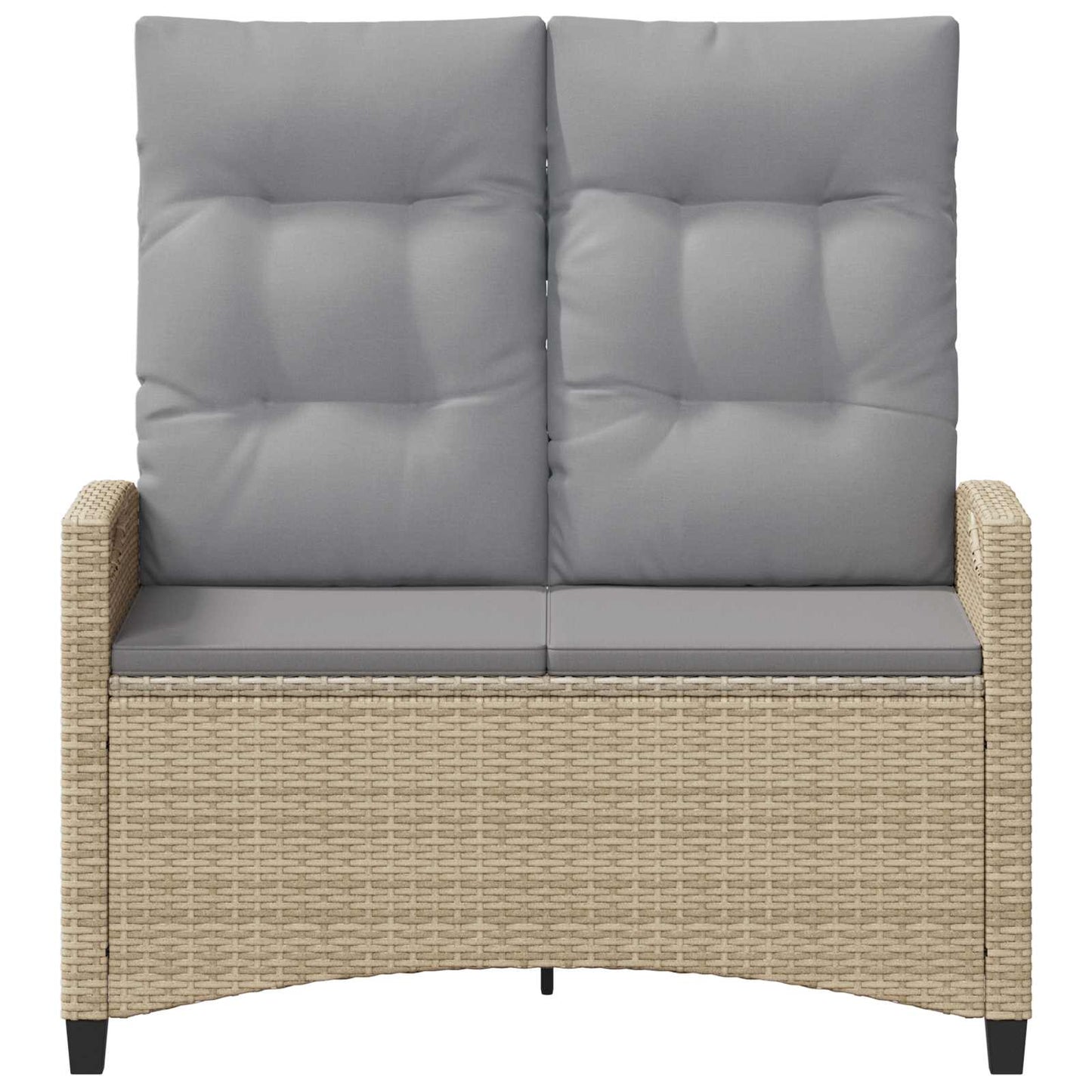 Tuinbank met kussen Beige en Licht Grijs 105 x 60 x 112 cm
