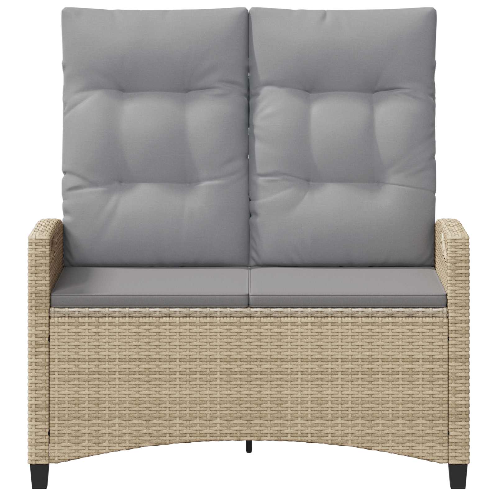 Tuinbank met kussen Beige en Licht Grijs 105 x 60 x 112 cm