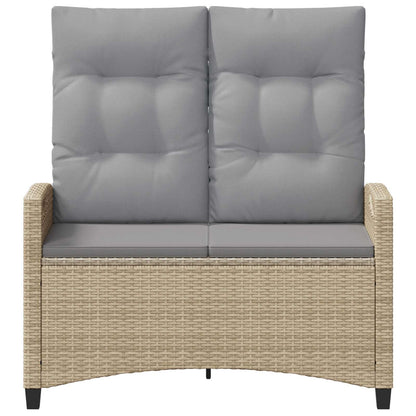 Tuinbank met kussen Beige en Licht Grijs 105 x 60 x 112 cm