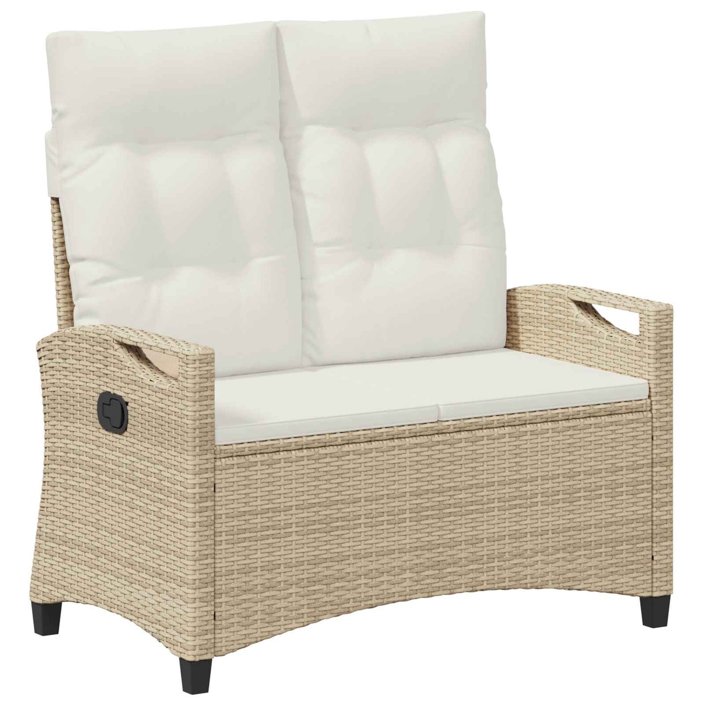 Tuinbank Beige en Crème 105 x 60 x 112 cm Staal en Polyester