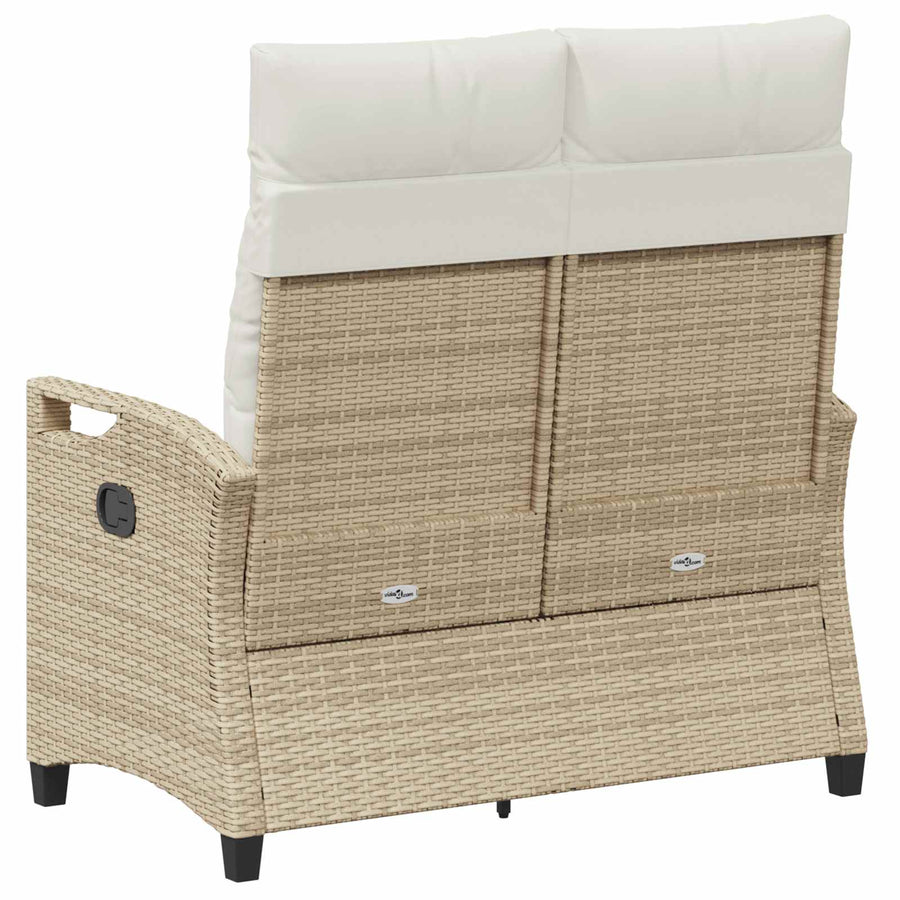 Tuinbank Beige en Crème 105 x 60 x 112 cm Staal en Polyester