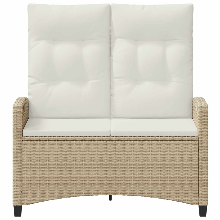 Tuinbank Beige en Crème 105 x 60 x 112 cm Staal en Polyester