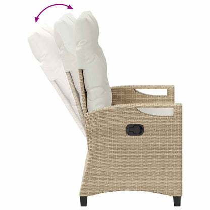Tuinbank Beige en Crème 105 x 60 x 112 cm Staal en Polyester