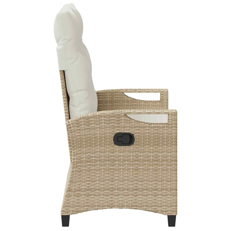 Tuinbank Beige en Crème 105 x 60 x 112 cm Staal en Polyester