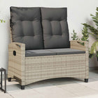 Tuinbank staal met kussen 105x60x112 cm