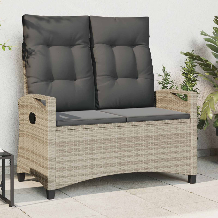 Tuinbank met kussen 105 x 60 x 112 cm staal