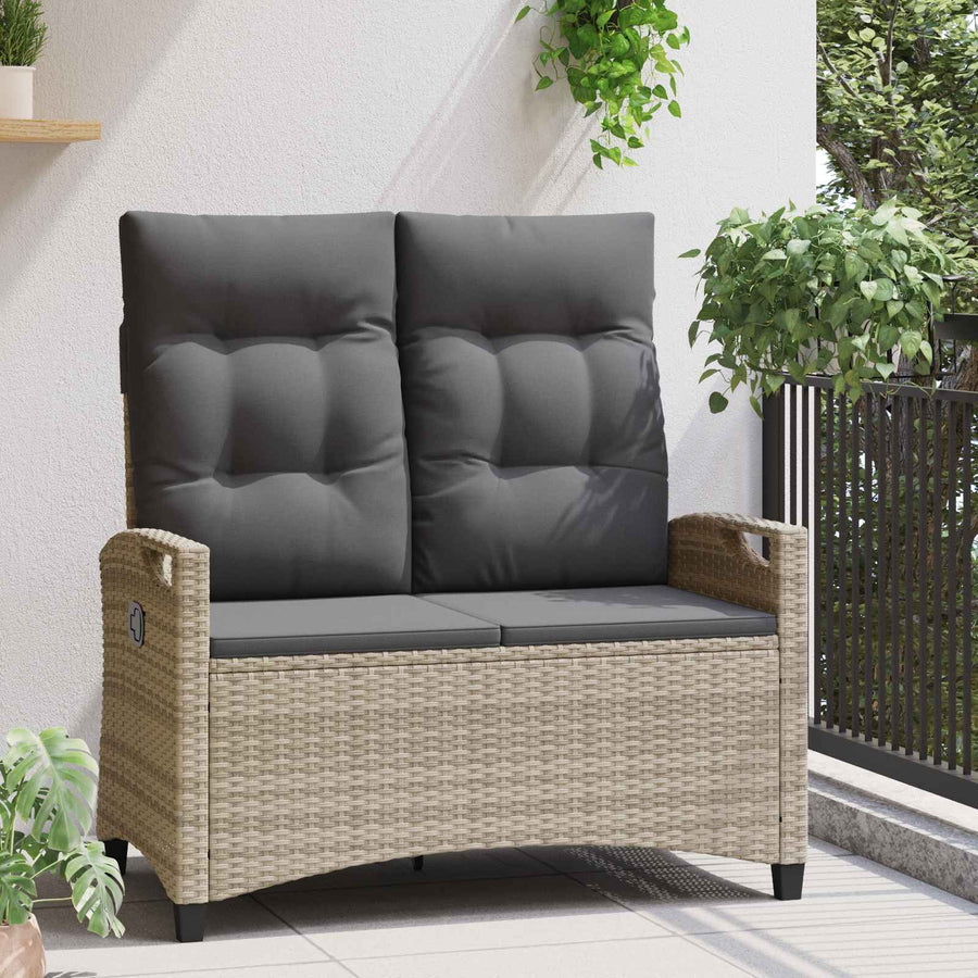 Tuinbank met kussen 105 x 60 x 112 cm staal