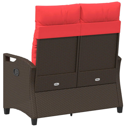 Tuinbank Bruin en Rood 105 x 60 x 112 cm Staal en Polyester