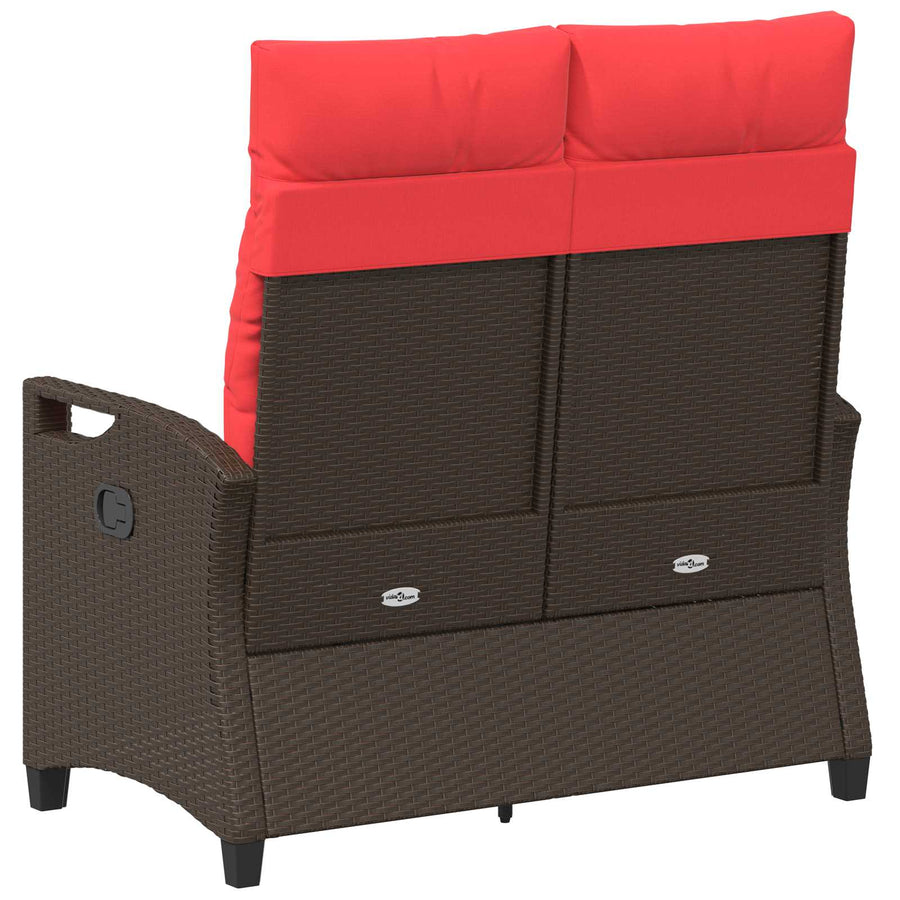 Tuinbank Bruin en Rood 105 x 60 x 112 cm Staal en Polyester