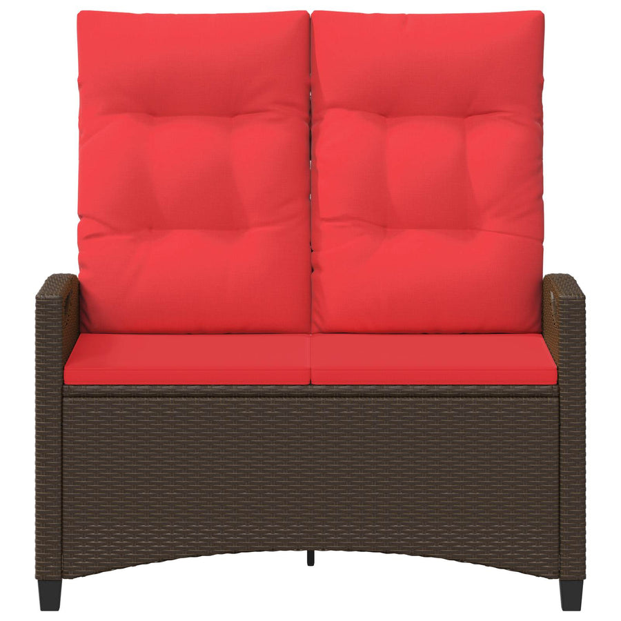 Tuinbank Bruin en Rood 105 x 60 x 112 cm Staal en Polyester