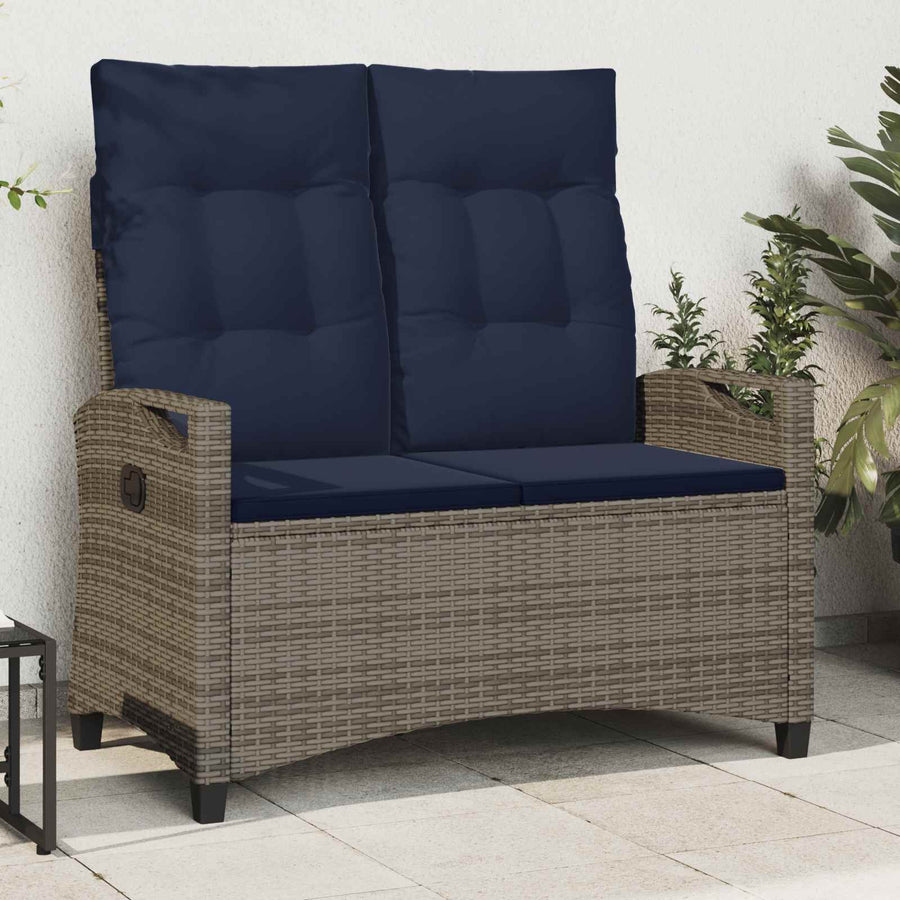 Tuinbank met kussen 105 x 60 x 112 cm staal